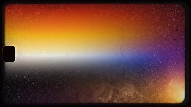 Abstract bokeh and light leak effects overlay on a dark background.