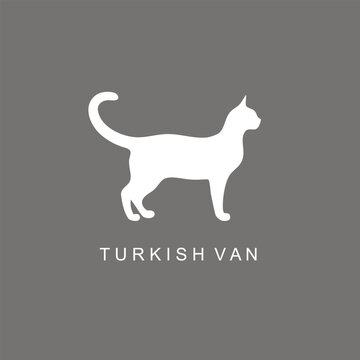 Turkish van icon logo vector art silhouette illustration mockup template.
