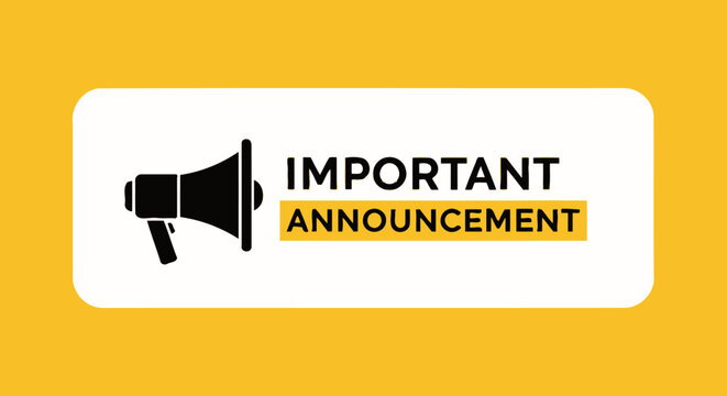 Essential public address icon with announcement words for broadcast advertising and notices