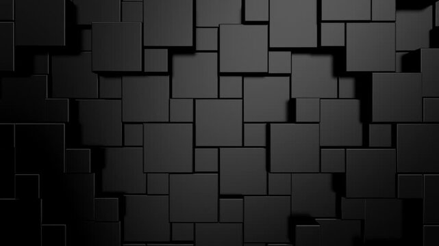 Background of Cubes. Abstract motion, loop, two color, 3d rendering, 4k resolution
