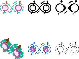 Fototapeta premium entanglement quantum technology color icon vector. entanglement quantum technology sign. isolated symbol simplified illustration