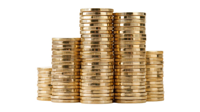 Stacks of gold coins