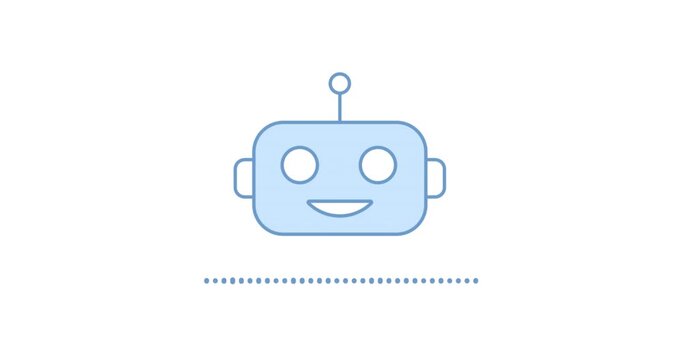 Robot character waving greeting, 4k video animated scene with alpha channel. Friendly futuristic robot animation with gesture motion on white background.