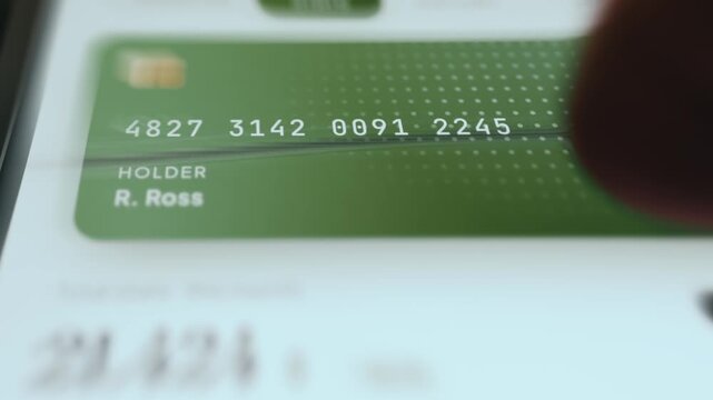 Mock-up of a generic green credit card
