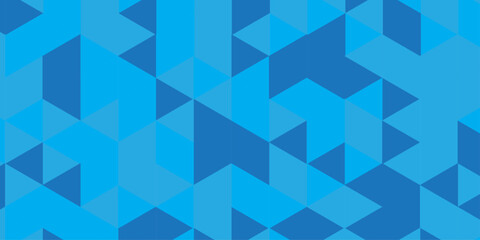 Obraz premium Triangle Vector Abstract Geometric Technology seamless pattern blue Background. triangular mosaic backdrop design. Triangle polygonal square abstract banner background. 
