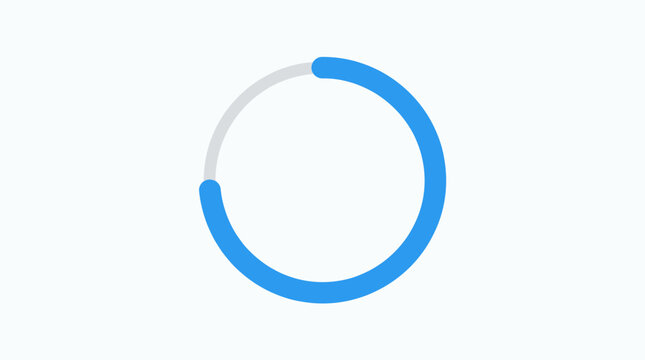 Minimalist circular progress bar or loading ring icon.