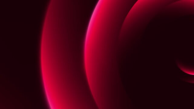 Elegant red abstract motion background featuring dynamic gradient curves. Stunning scarlet wallpaper with glowing shapes for cinematic video production, digital presentation and web design.