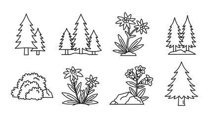 Alpine Nature Icon Set © Four