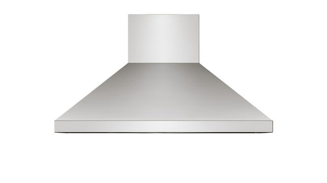 Stainless steel kitchen range hood with chimney