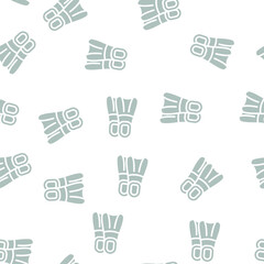 flippers for swimming glyph vector seamless pattern. flippers for swimming signthin illustration © sevector