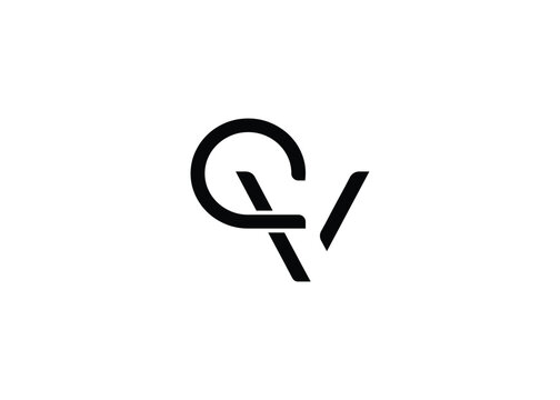 QV creative modern lettermark logo for modern branding and corporate identity design