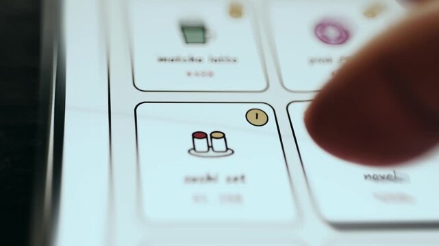 UI for a cafe ordering system, displaying a Matcha Latte price