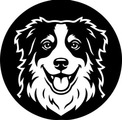 Obraz premium black and white dog