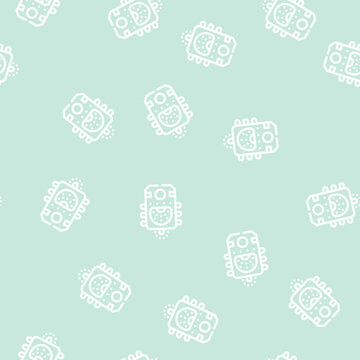 ectoplasm paranormal detector line seamless pattern ectoplasm paranormal detector thin line illustration