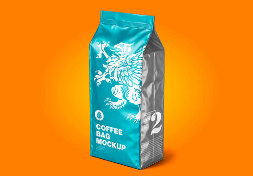 Standing Coffee Bag Packaging Mockup