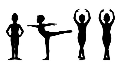 boy Ballet dancers practice show arabesque and fifth position and convey a calm rehearsal mood. © Hype2Art