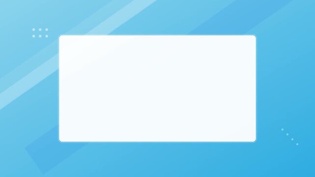 Light blue presentation slide template featuring white central placeholder frame for corporate business meetings and digital displays