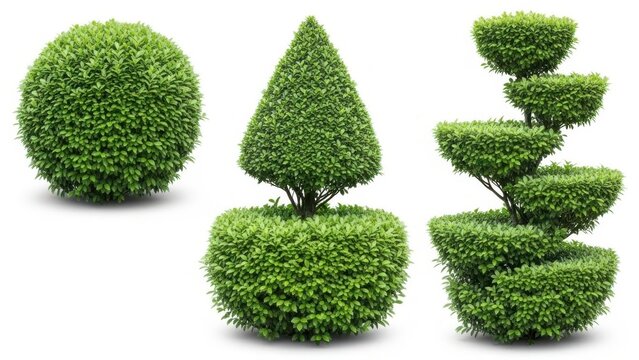 Unique shaped topiary plants