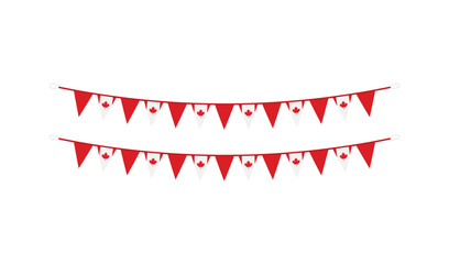 Canadian flag bunting garland Vector © Naim01