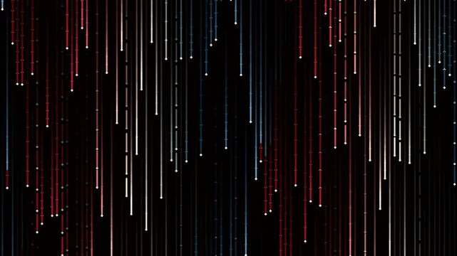 Abstract Digital Data Rain Falling Vertical Lines Background.