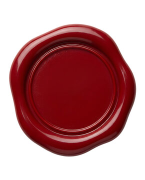 Generous empty red wax seal stamp for document authentication and vintage letter sealing ceremony formal occasion official correspondence.