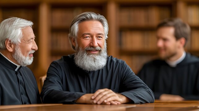 Catholic, Orthodox and Anglican clergy in ecumenical dialogue