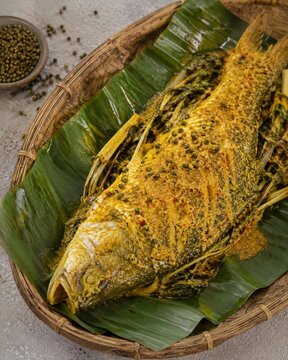 Indonesian ikan arsik batak spiced carp