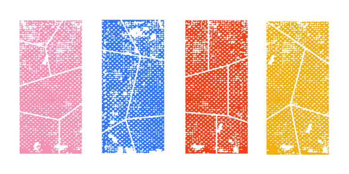 Bright comic book panel frames. Pop art template grid page set. Pink, yellow, red, blue image collage moodboard layout. Picture mood board ideas. Vector storyboard design, photo, poster, manga mockup