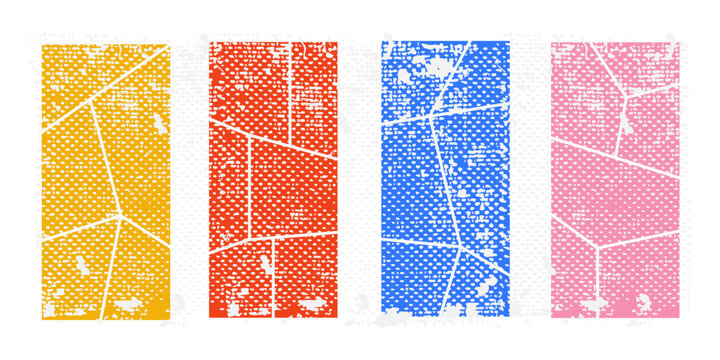 Bright comic book panel frames. Pop art template grid page set. Pink, yellow, red, blue image collage moodboard layout. Picture mood board ideas. Vector storyboard design, photo, poster, manga mockup