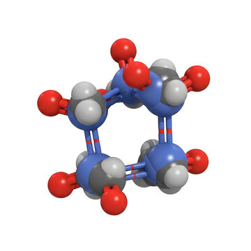 Molecular structure of a benzene ring with hydroxyl groups isolated on transparent background