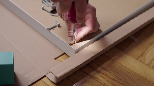 Assembling Wooden Bed Frame With Hex Key at Home