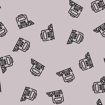 mobile home connection to cesspool line seamless pattern mobile home connection to cesspool thin line illustration