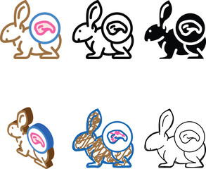 Fototapeta premium rabbit pack meat color icon vector. rabbit meat sign. isolated symbol illustration