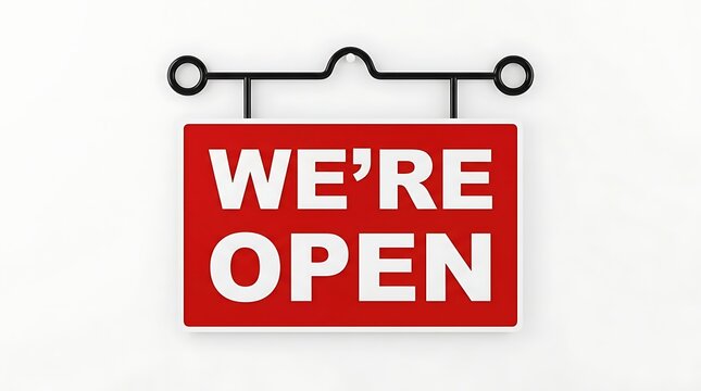 Vintage-style open sign hanging on a wall
