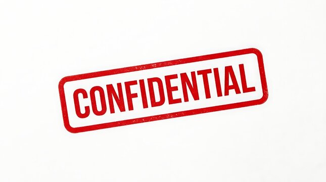 Bold red confidential stamp for sensitive documents