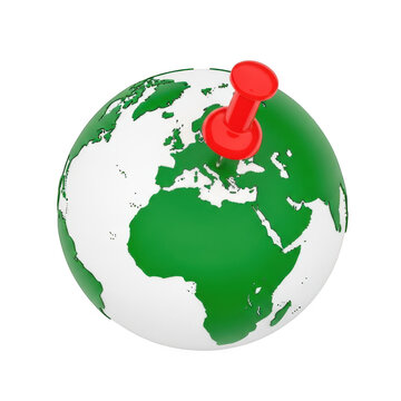 Global map highlighting three key regions with red pins isolated on transparent background