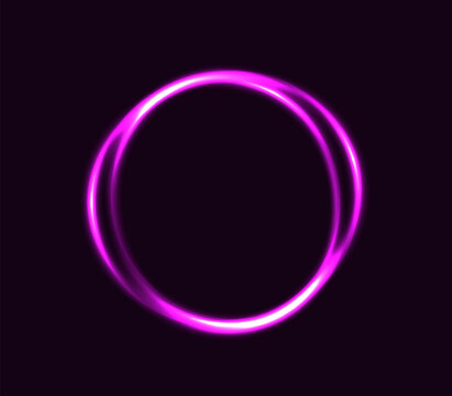 Glowing purple ring light effect on dark background for visuals and presentations
