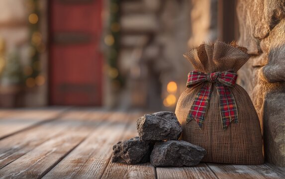 Traditional Scottish Hogmanay Firstfooting with Coal and Salt Symbolism