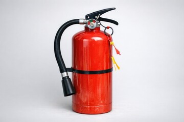 Obraz premium Firefighting equipment with extended hose, ideal for illustration or graphic design