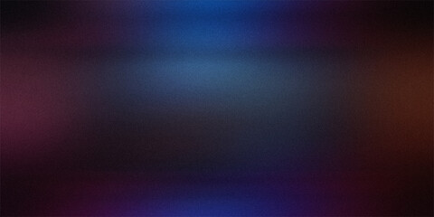 Naklejka premium Dark abstract background with soft glowing lens flare effect and subtle grainy texture in deep blue violet and dim red colors.