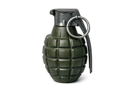 Hand grenade on a white background