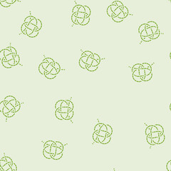 turks head nautical knot glyph vector seamless pattern. turks head nautical knot thin illustration © sevector