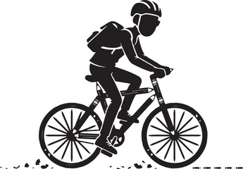 Obraz premium Cycling, bicycle, bike rider, cyclist silhouette, vector icon