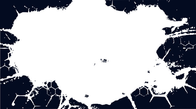 Abstract grunge background with hexagonal pattern and white center space