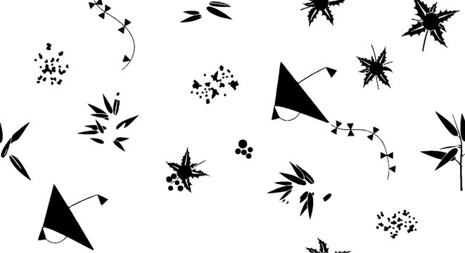 Black and white cannabis leaf pattern design.