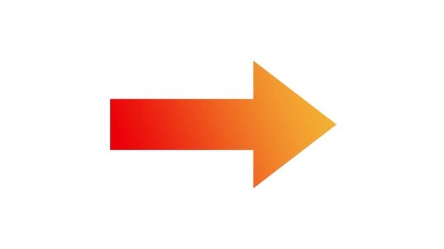 Gradient right arrow swinging for navigation emphasis