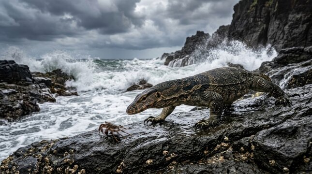 komodo in the beach