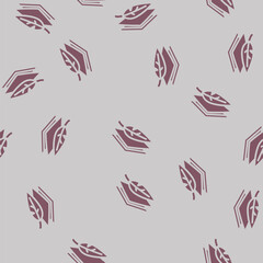 Obraz premium lightweight glyph vector seamless pattern. lightweight thin illustration