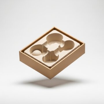 Kraft Packaging Box Displaying Elegant Isometric Design and Structure
