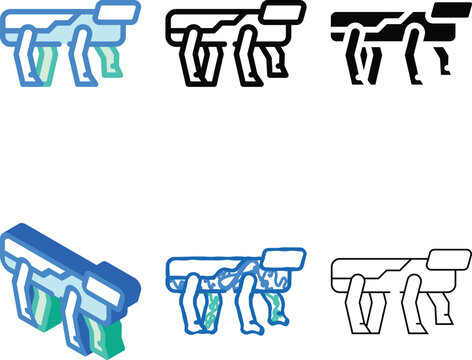 robodog robot color icon vector. robodog robot forms sign. isolated symbol illustration